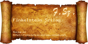 Finkelstein Szilas névjegykártya